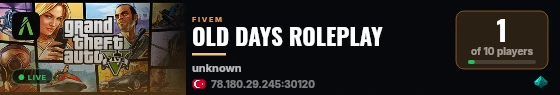 OLD DAYS ROLEPLAY live status badge