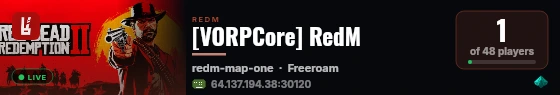 [VORPCore] RedM live status badge