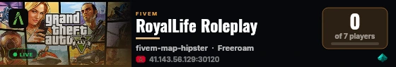 RoyalLife Roleplay live status badge