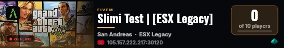 Slimi Test | [ESX Legacy] live status badge