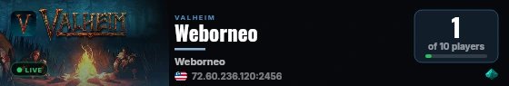 Weborneo live status badge