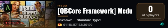 [QBCore Framework] Medu live status badge