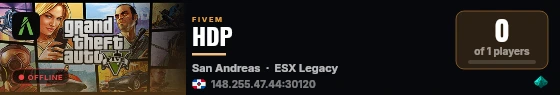 HDP live status badge