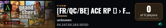 [FR/QC/BE] ACE RP 👑 › FREE-ACCES › discord.gg/aceroleplay live status badge