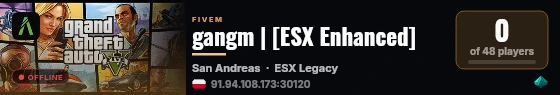 gangm | [ESX Legacy] live status badge