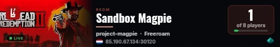 Sandbox Magpie live status badge