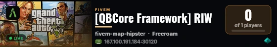 [QBCore Framework] RIW live status badge