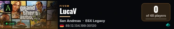 LucaV live status badge