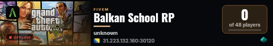 Balkan School RP live status badge