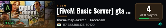 [FiveM Basic Server] gta 5 season 2 live status badge