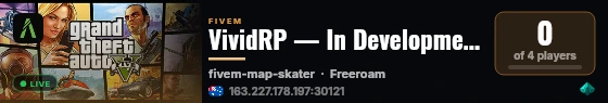VividRP — In Development live status badge