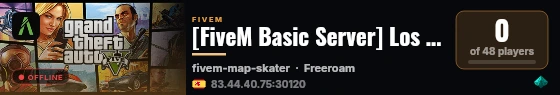 [FiveM Basic Server] Los Santos live status badge