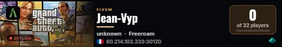 Jean-Vyp live status badge