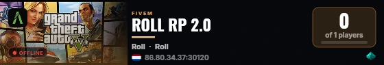 ROLL RP 2.0 live status badge