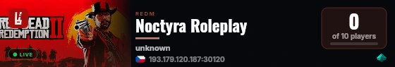 Noctyra Roleplay live status badge