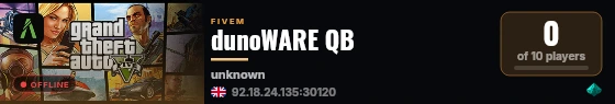 dunoWARE QB live status badge