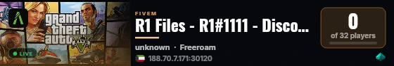 R1 Files - R1#1111 - Discord.gg/R1 live status badge