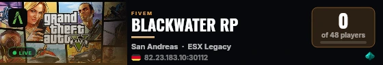 BLACKWATER RP live status badge