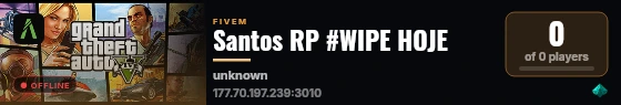 Santos RP #WIPE HOJE live status badge
