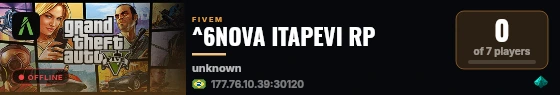 ^6NOVA ITAPEVI RP live status badge