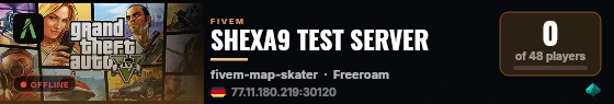 SHEXA9 TEST SERVER live status badge