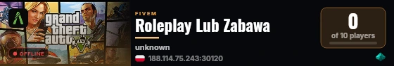 Roleplay Lub Zabawa live status badge