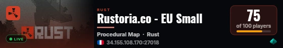 Rustoria.co - EU Small live status badge