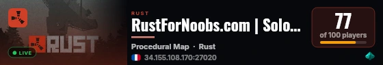 RustForNoobs.com | Solo Duo Trio | Weekly | EU live status badge