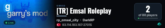 [TR] Emsal Roleplay live status badge
