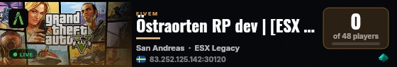 Östraorten RP dev | [ESX Legacy] live status badge