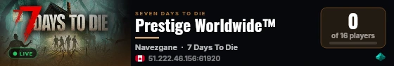 Prestige Worldwide™ live status badge