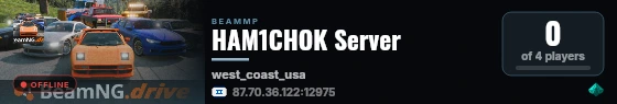 HAM1CHOK Server live status badge