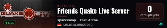 Friends Quake Live Server live status badge