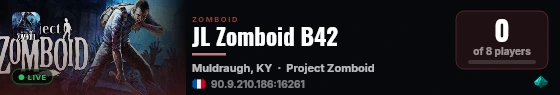 JL Zomboid B42 live status badge