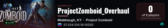 ProjectZomboid_Overhaul live status badge
