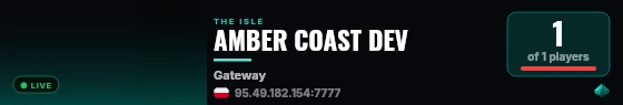 AMBER COAST DEV live status badge