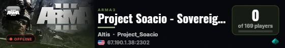 Project Soacio - Sovereign Altis CTI + Life live status badge
