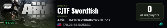 CJTF Swordfish live status badge