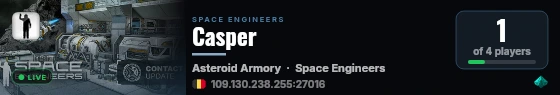 Casper live status badge