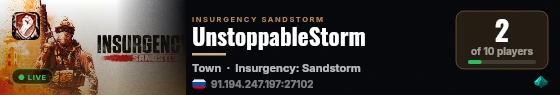UnstoppableStorm live status badge