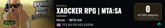 XADCKER RPG | MTA:SA live status badge