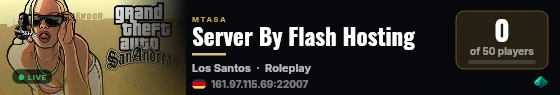 Server By Flash Hosting live status badge