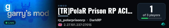 [TR]PolaR Prison RP ACILIS YARIN 19.30! live status badge