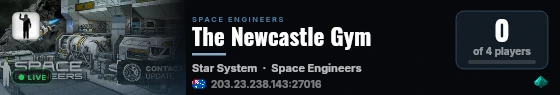 The Newcastle Gym live status badge