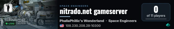 nitrado.net gameserver live status badge
