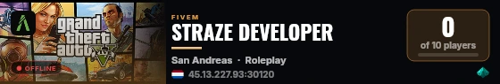 STRAZE DEVELOPER live status badge