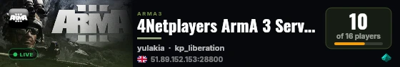 4Netplayers ArmA 3 Server SMO live status badge