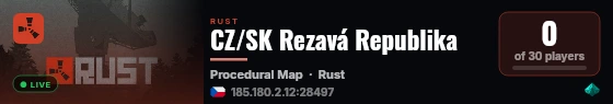 CZ/SK Rezavá Republika live status badge