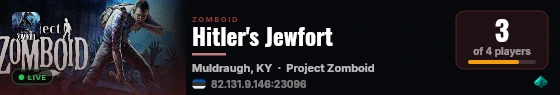 Hitler's Jewfort live status badge