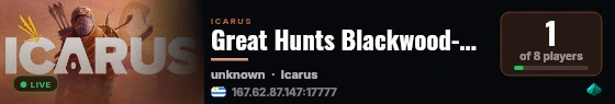 Great Hunts Blackwood-Sin live status badge